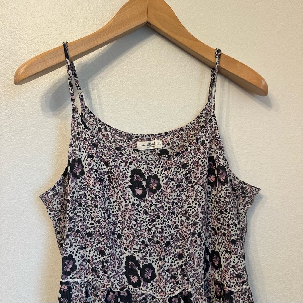 NATURAL LIFE Navy and Cream Printed Maxi Dress - Picture 2 of 7